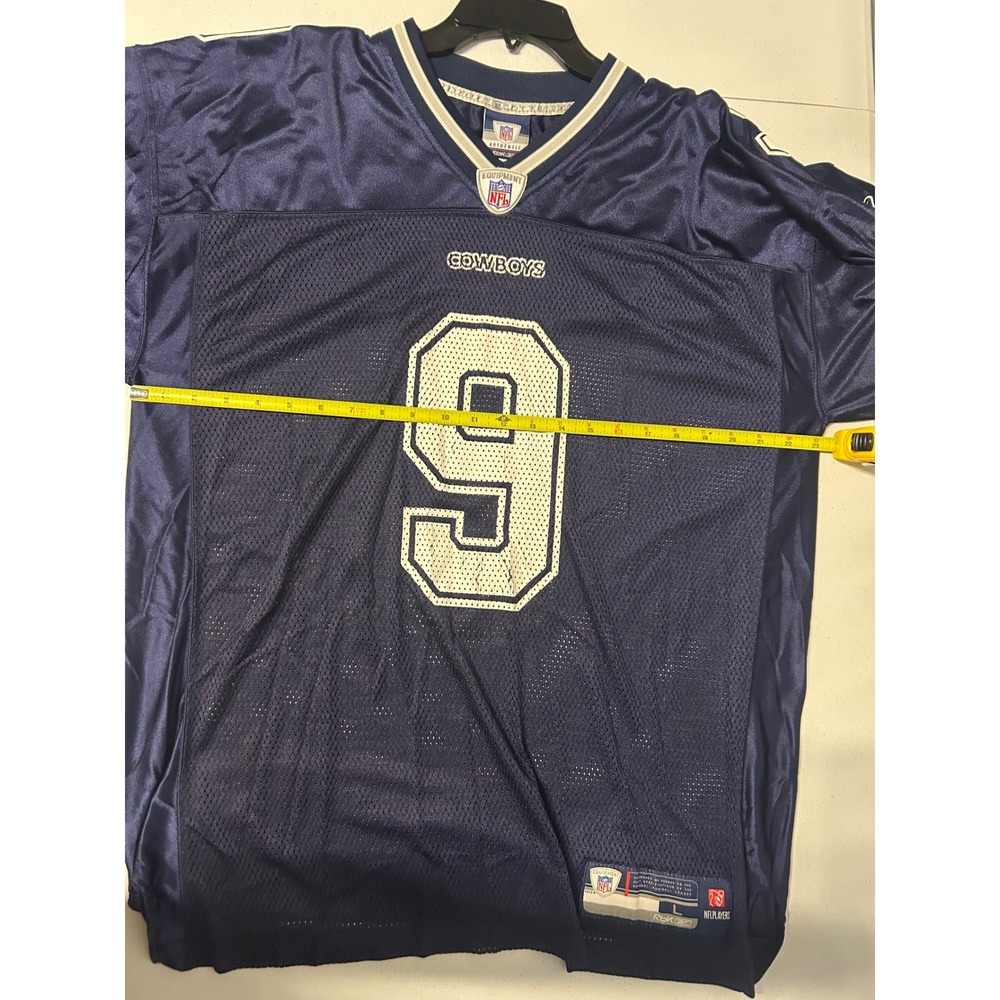 Reebok Jersey Mens L Navy Tony Romo Dallas Cowboys NFL Equipment Authentic Mesh - Picture 6 of 11